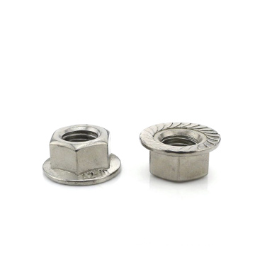 1/2 inch  white zinc zin-plated stainless steel hex flange nut with serrated carbon steel Grade 4 grade 8 grade6
